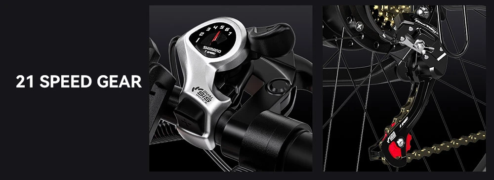 Vélo électrique FENGQS Q8, moteur 750 W, batterie 48 V 17,5 Ah, pneus 27,5 pouces, vitesse maximale 50 km/h, autonomie 85 km, freins à disque hydrauliques, 21 vitesses - Blanc