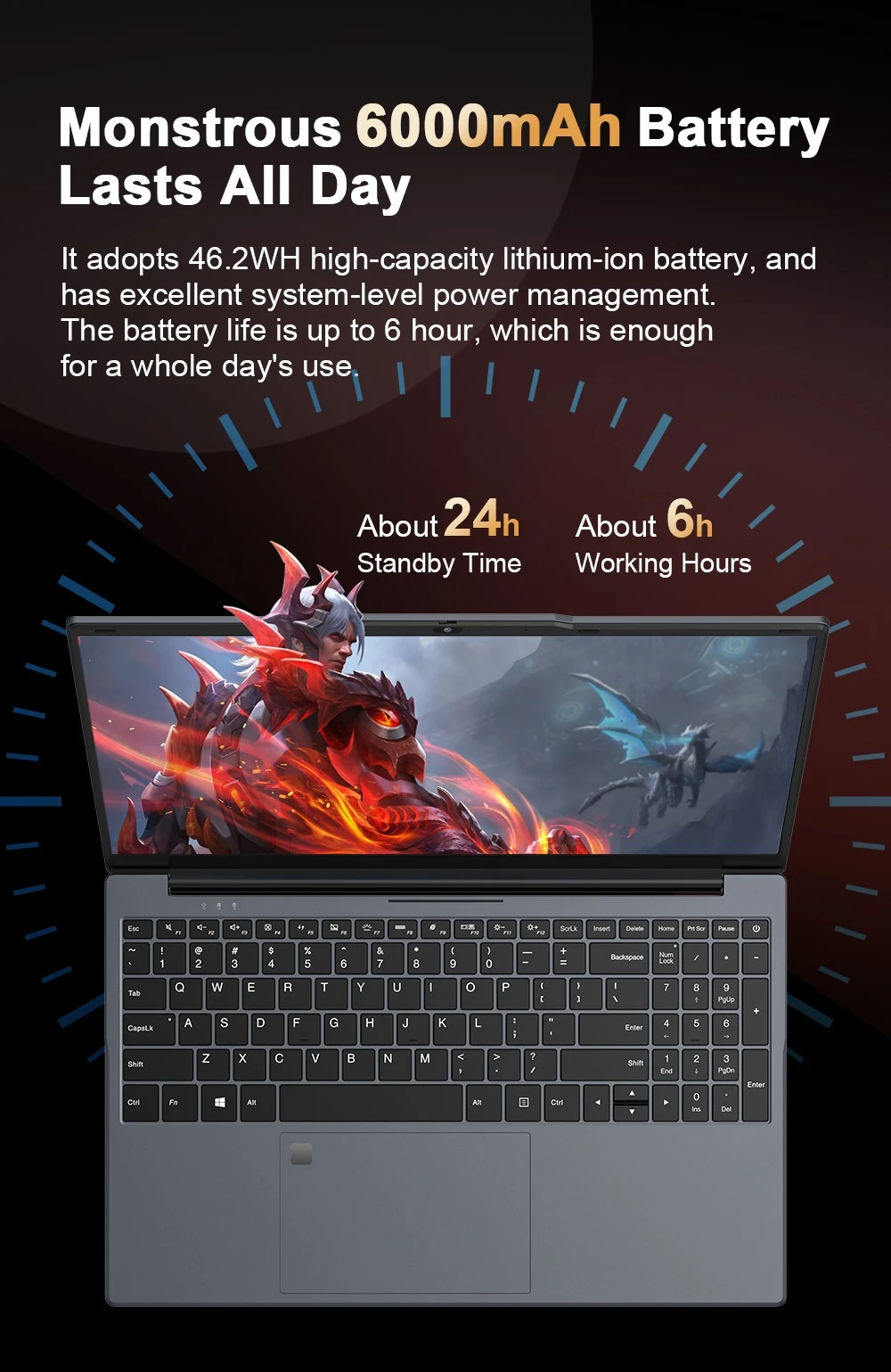 Ninkear N15 Air Laptop, 15.6 inch 1920x1080 IPS Screen, Intel N150 4 Core Max 3.6GHz, 16GB RAM 512GB SSD, 2.4/5GHz WiFi Bluetooth 5.0, 1*Type-C (Data Only), 1*USB3.0, 1*USB2.0, 1*HDMI, 1*Micro SD Card Slot, 6000mAh Battery, Fingerprint Unlock