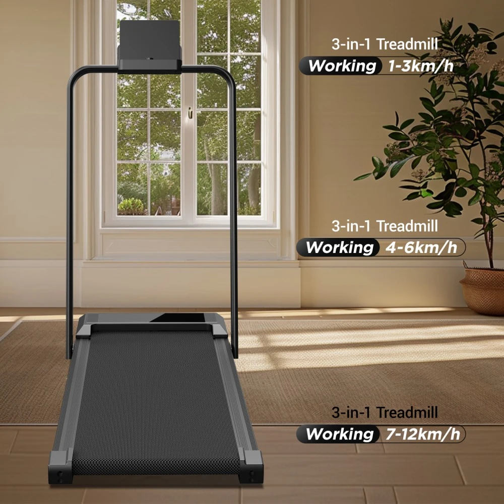 ROBOBE SW1F Tapis roulant pliable, inclinaison 9%, 12 km/h, moteur brushless 2.5HP, 136 kg capacité, pour maison/bureau