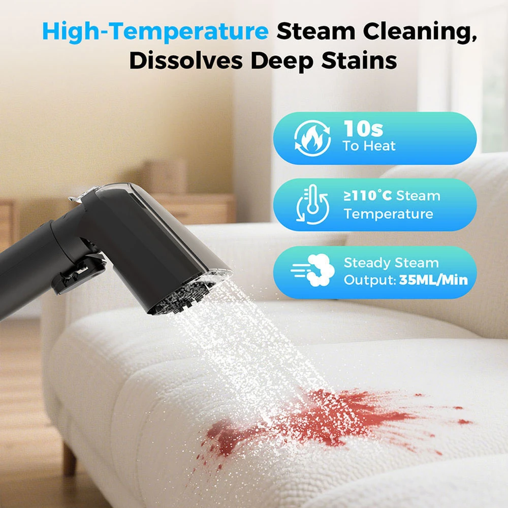 Средство для чистки ковров Teendow C6 MAX во время чистки дивана