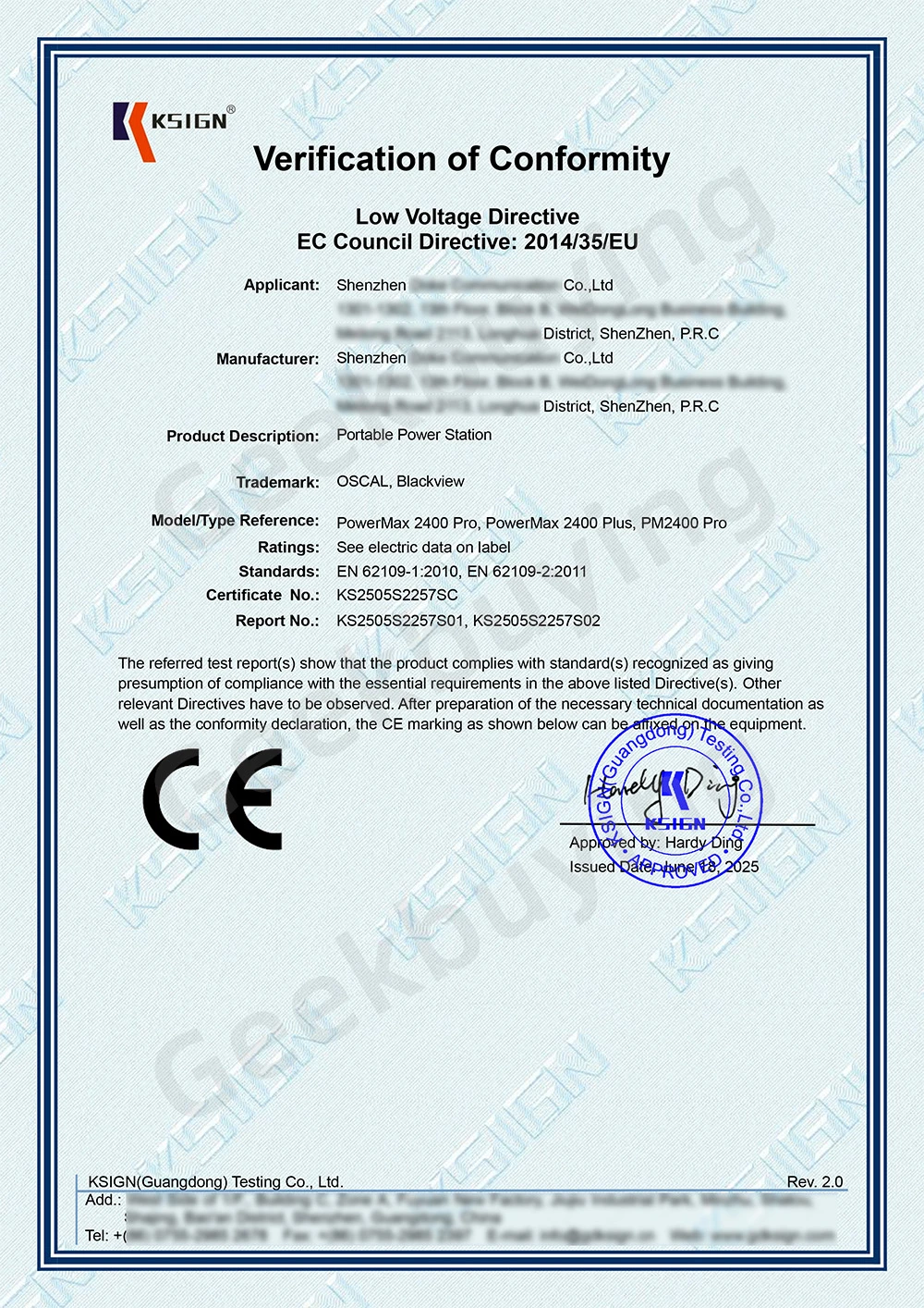 Blackview Oscal PowerMax 2400 Pro Station d'Énergie, 2016Wh 2400W, LiFePO4 3500+ Cycles, Charge 1.2h, App Smart