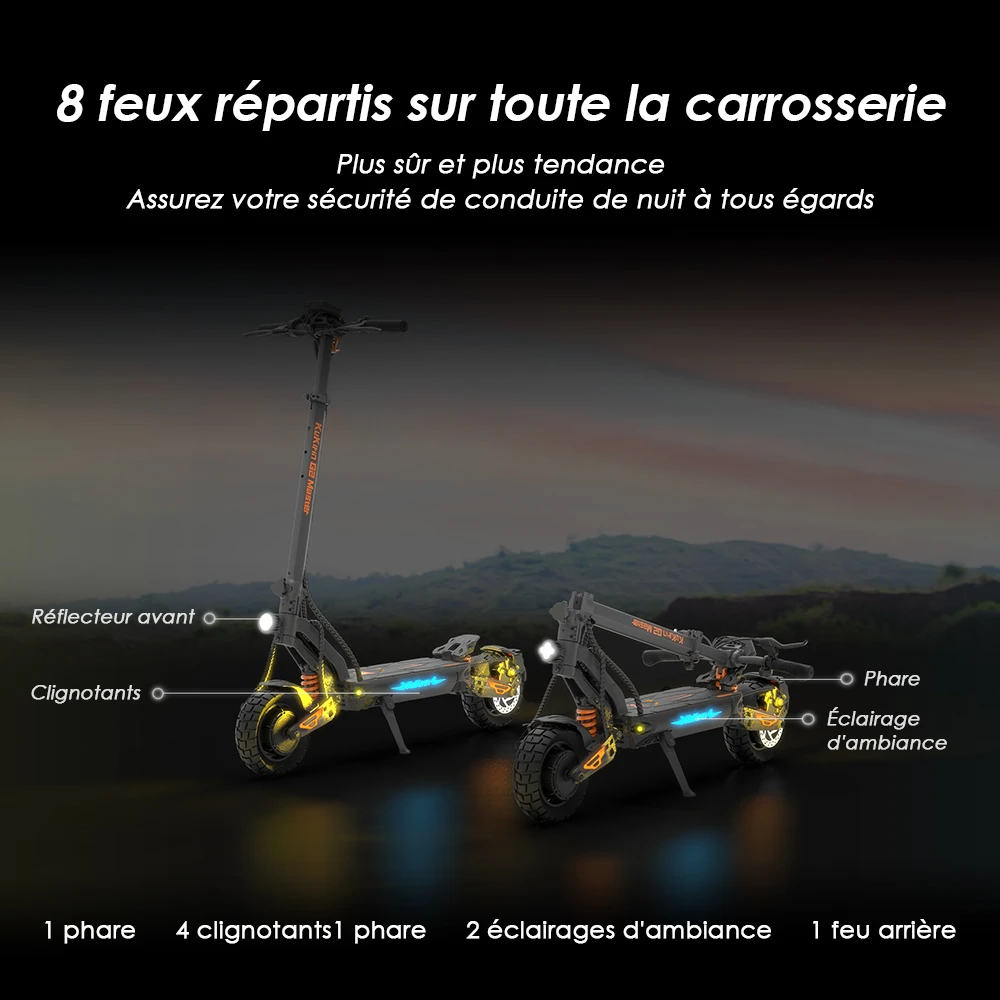 (2025 version) KuKirin G2 Master Trottinette électrique, pneus pneumatiques tout-terrain 10