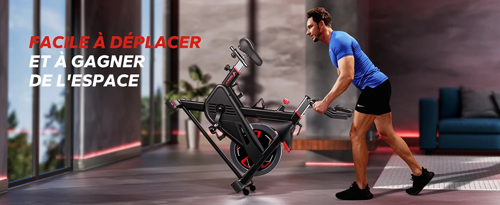 MERACH S38 Vélo d'exercice magnétique, avec application auto-développée, capacité de charge 160kg & volant d'inertie 18kg, vélo stationnaire pour salle de sport à domicile, Noir