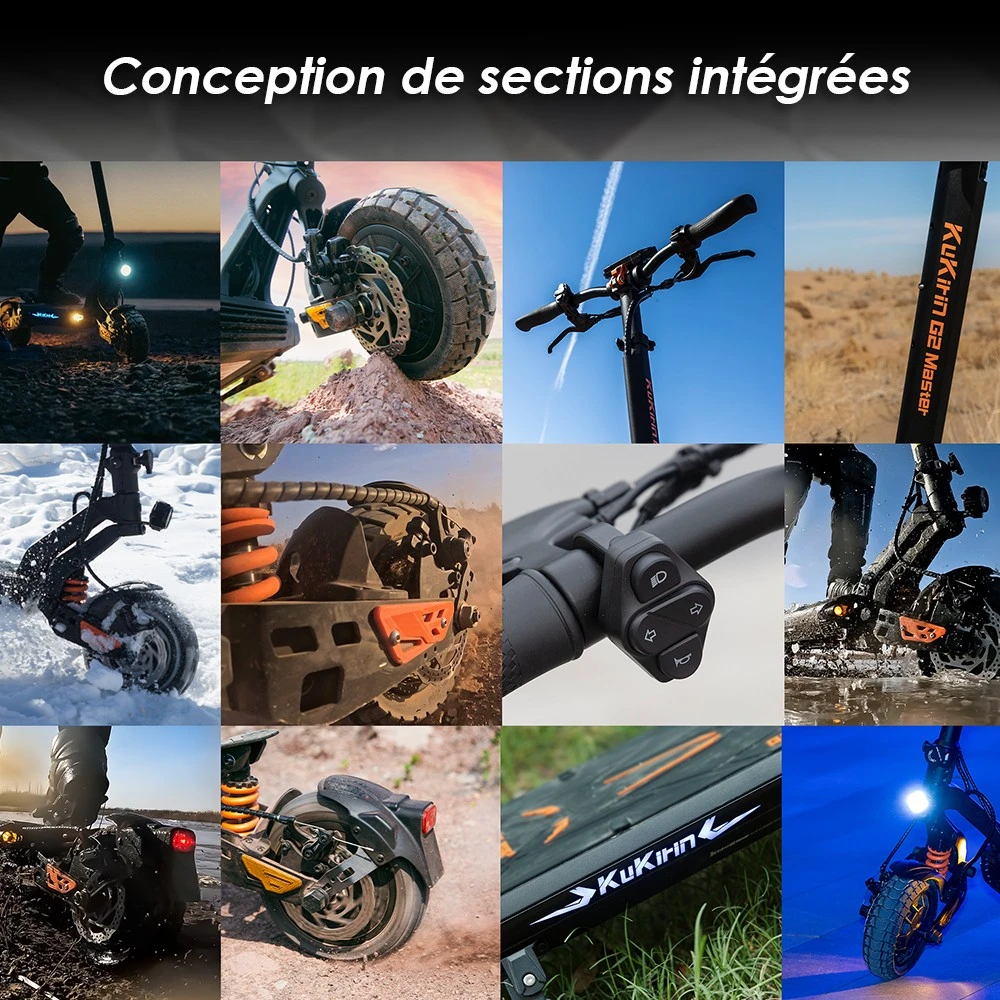 (2025 version) KuKirin G2 Master Trottinette électrique, pneus pneumatiques tout-terrain 10