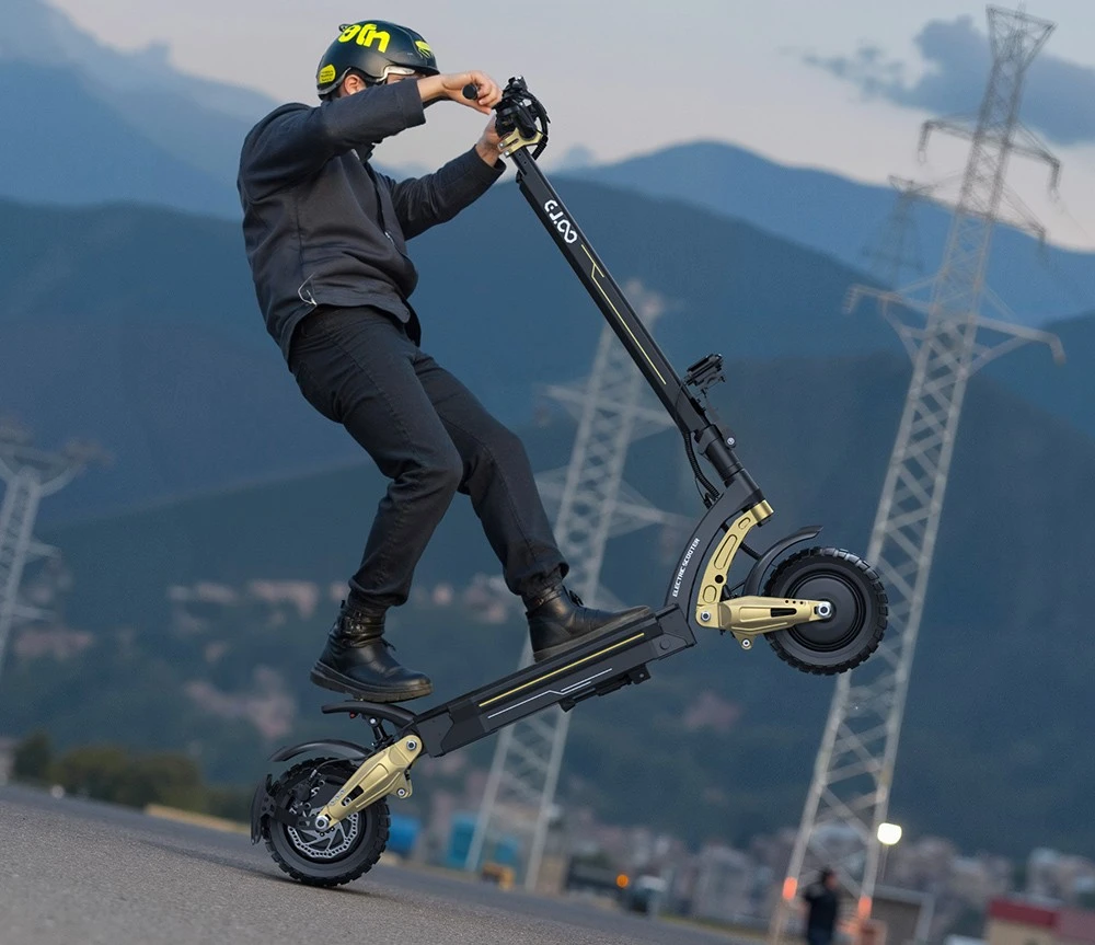 OOTD S30 Electric Scooter, 1200W*2 Motor, 52V 23.4Ah Battery, 10 inch Tires, 65km/h Max Speed, 60km Range, Front & Rear Hydraulic Disc Brake, LCD Display