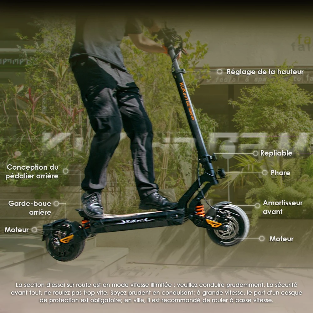 (2025 version) KuKirin G2 Master Trottinette électrique, pneus pneumatiques tout-terrain 10