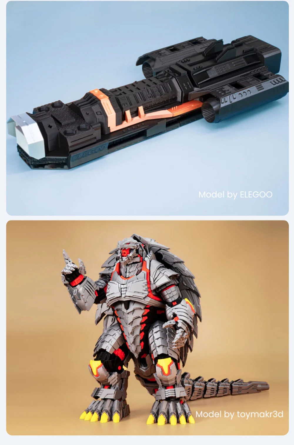 Elegoo Centauri Carbon Imprimante 3D, CoreXY 500mm/s, Busse 320°C, Compatible Carbon/PLA/ABS, Nivelage Auto, 256*256*256mm