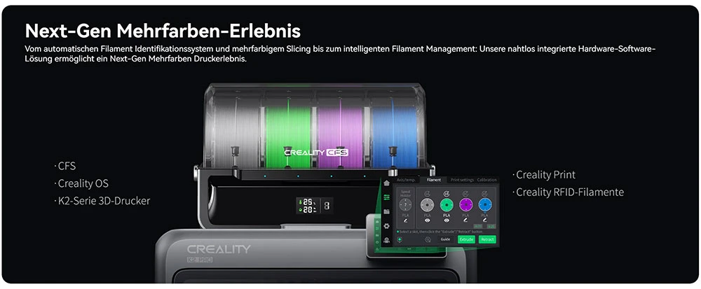 Creality K2 Pro Combo 3D-Drucker, CFS-System, 300*300*300mm