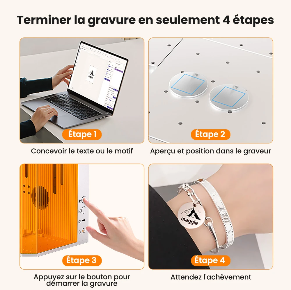 Mecpow X1 Graveur Laser Double, 2W IR + 10W Diode, Vitesse de 5000mm/s, Zone 105×105mm