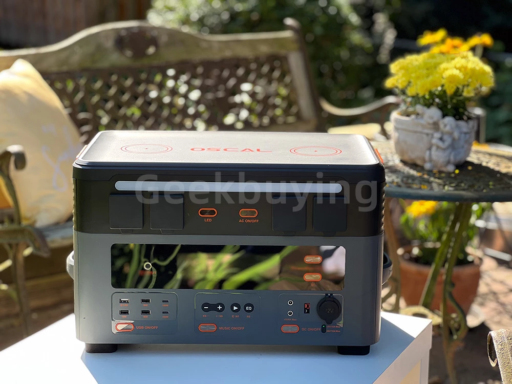 Blackview Oscal PowerMax 2400 Pro Portable Power Station, 2016Wh 2400W Outdoor Generator, 3500+ Cycles LiFePO4, Dual Speakers, 1.2H Fast Charge, Smart APP