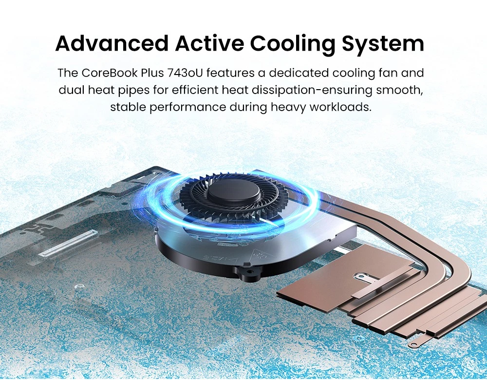 CHUWI CoreBook Plus laptop, 16 inch 1920x1200 IPS-scherm, AMD Ryzen 5 7430U 6 cores max. 4,3 GHz, 16 GB RAM 512 GB SSD, WiFi 6 Bluetooth 5.2, 2x Type-C, 2x USB 3.2, 1x USB 2.0, 1x TF-kaartsleuf, 1x HDMI, 1x RJ45, 1x audio