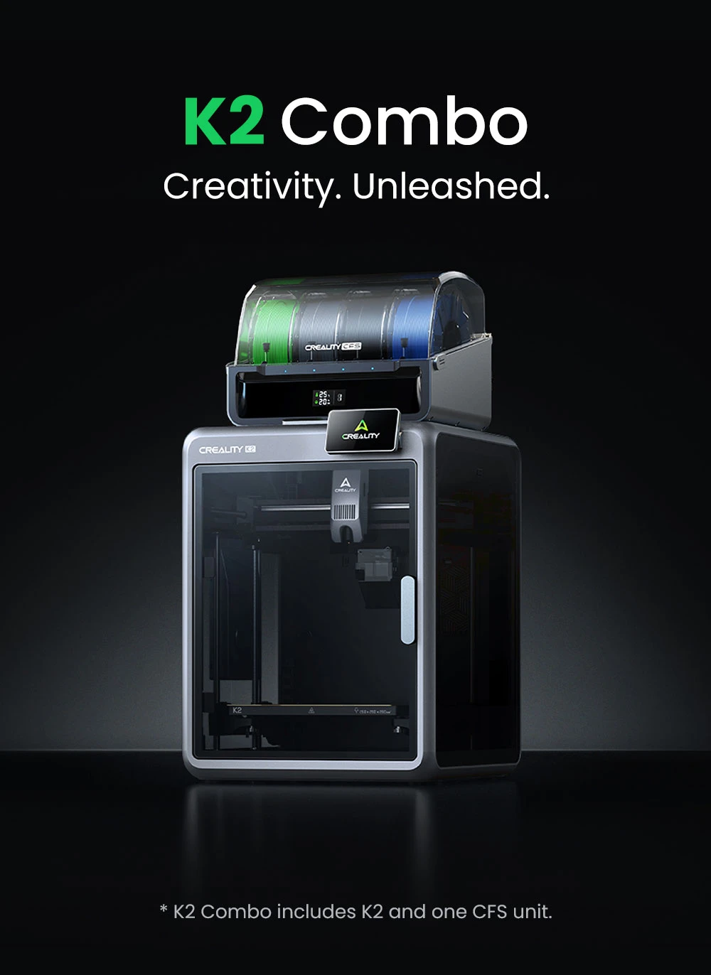 Creality K2 Combo 3D Printer, CFS System, 260*260*260mm