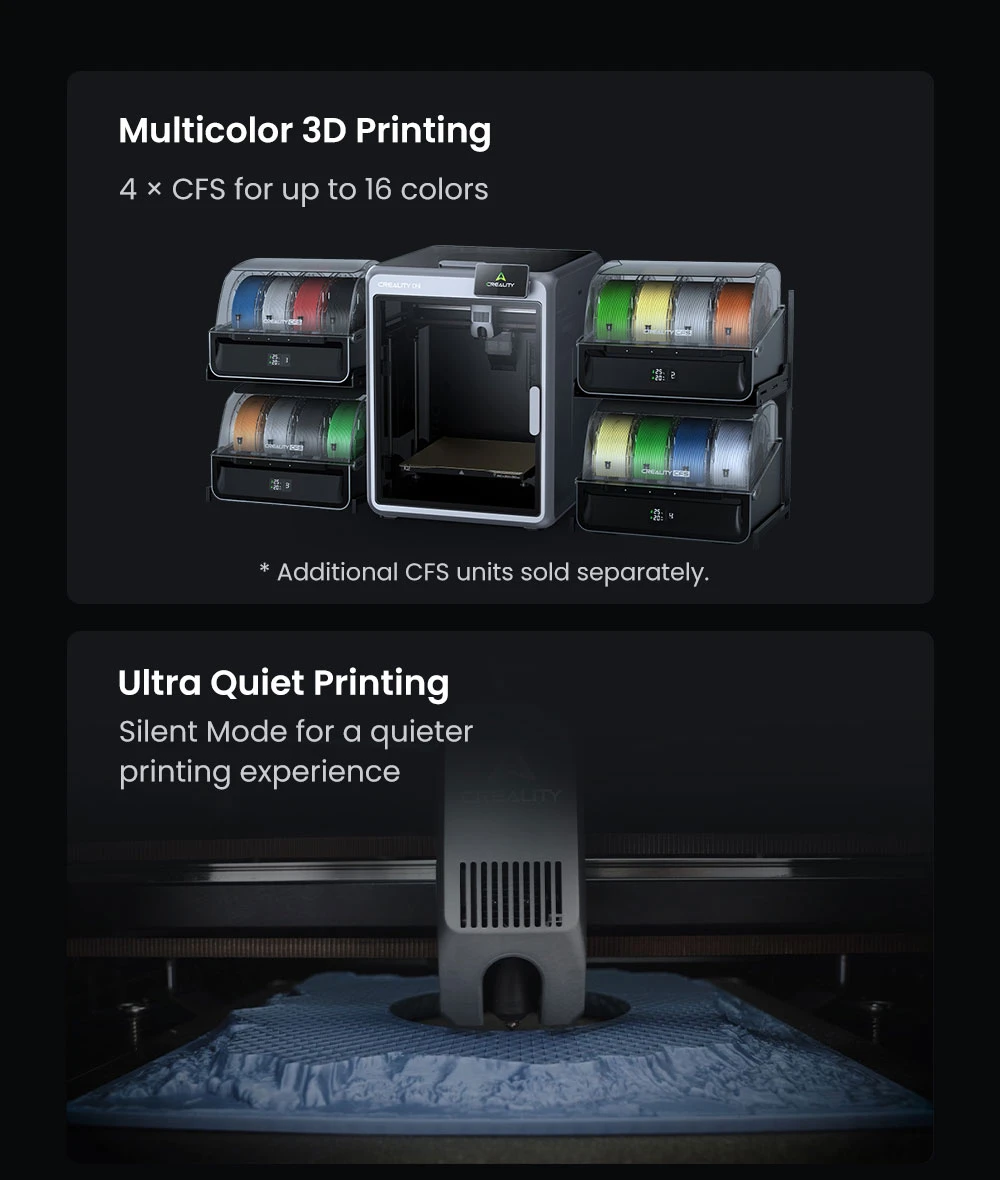 Creality K2 Combo 3D Printer, CFS System, 260*260*260mm