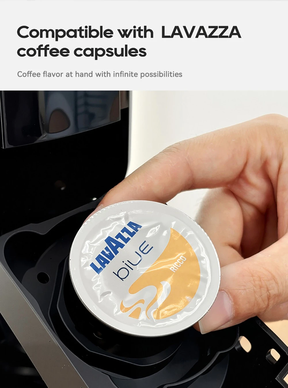 Machine à café à capsules HiBREW H2C 5 en 1, commandes tactiles intelligentes, 7 tailles de tasses, infusion chaude et froide, pression de 20 bars