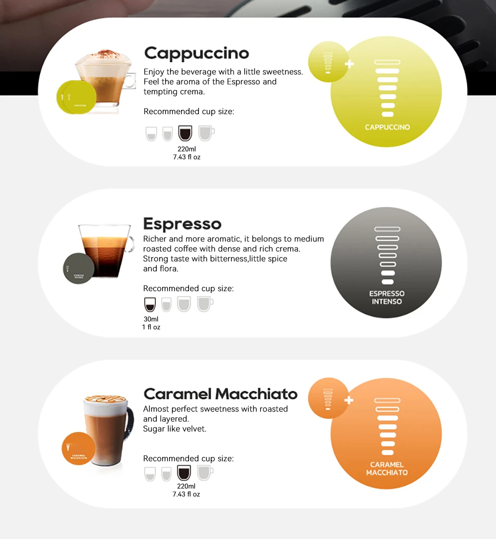 Machine à café à capsules HiBREW H2C 5 en 1, commandes tactiles intelligentes, 7 tailles de tasses, infusion chaude et froide, pression de 20 bars