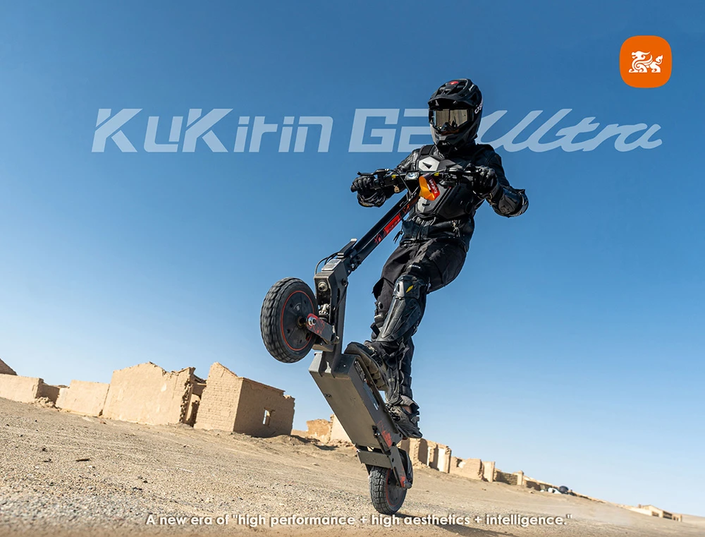 Trottinette électrique pliable KuKirin G2 Ultra, moteur 800 W x 2, batterie 48 V 18 Ah, pneus 10 pouces, vitesse maximale 50 km/h, autonomie maximale 55 km, freins à disque avant et arrière, amortisseurs à ressort avant et arrière