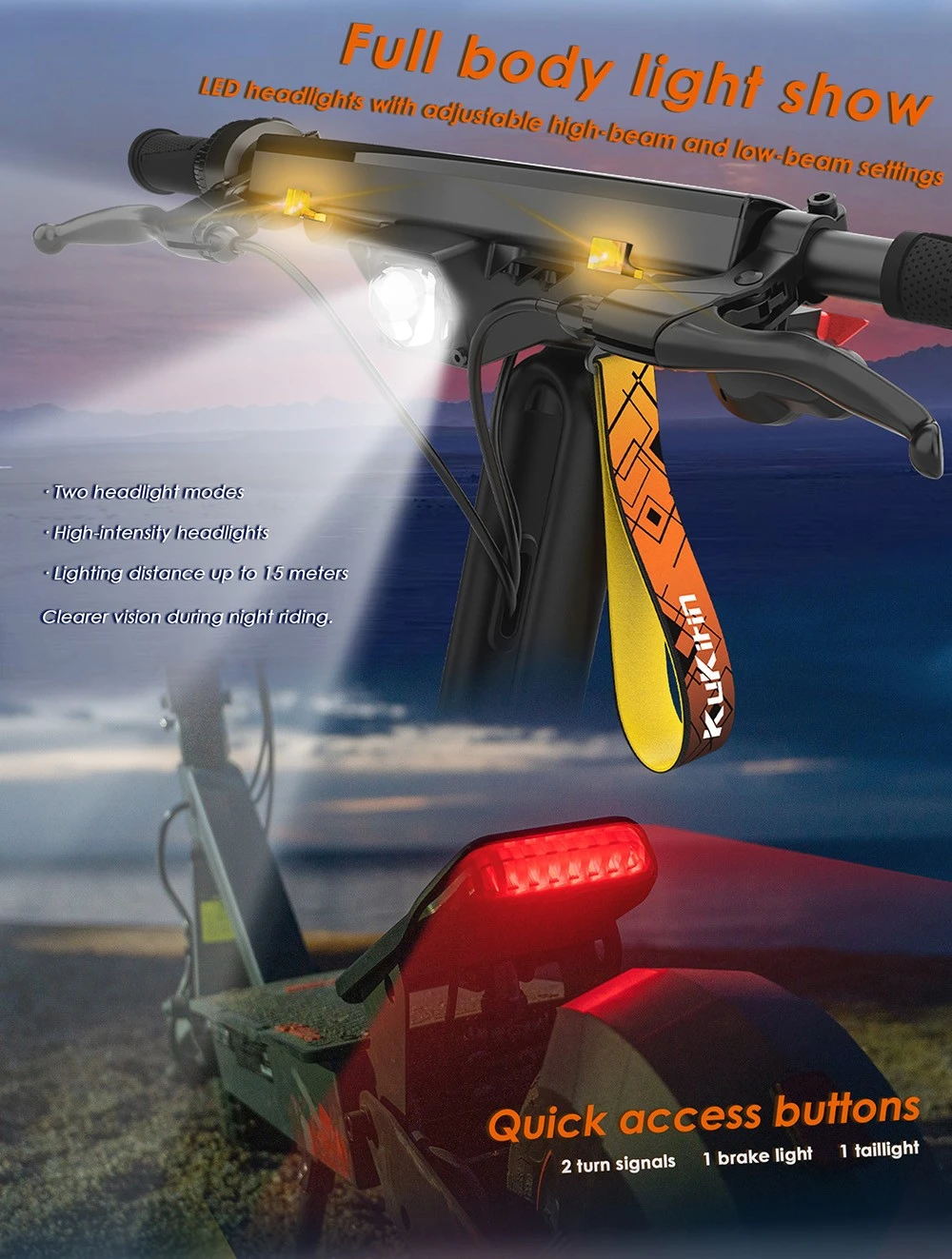 Trottinette électrique pliable KuKirin G2 Ultra, moteur 800 W x 2, batterie 48 V 18 Ah, pneus 10 pouces, vitesse maximale 50 km/h, autonomie maximale 55 km, freins à disque avant et arrière, amortisseurs à ressort avant et arrière