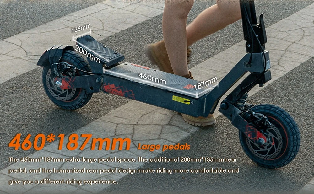 Trottinette électrique pliable KuKirin G2 Ultra, moteur 800 W x 2, batterie 48 V 18 Ah, pneus 10 pouces, vitesse maximale 50 km/h, autonomie maximale 55 km, freins à disque avant et arrière, amortisseurs à ressort avant et arrière