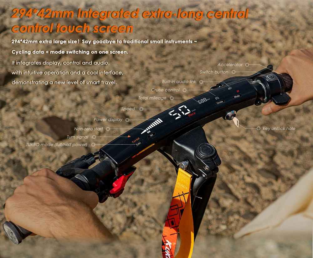 Trottinette électrique pliable KuKirin G2 Ultra, moteur 800 W x 2, batterie 48 V 18 Ah, pneus 10 pouces, vitesse maximale 50 km/h, autonomie maximale 55 km, freins à disque avant et arrière, amortisseurs à ressort avant et arrière