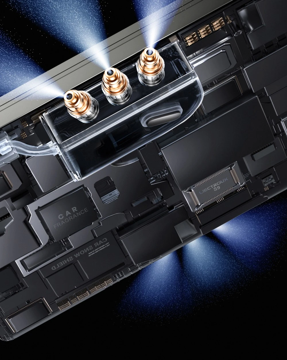 Robot lave-vitres Liectroux S9, double brosse à rouleaux, jet d'eau 6 directions, aspiration 9000 Pa, télécommande et application