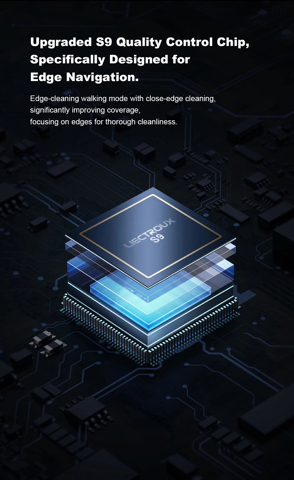 Robot lave-vitres Liectroux S9, double brosse à rouleaux, jet d'eau 6 directions, aspiration 9000 Pa, télécommande et application