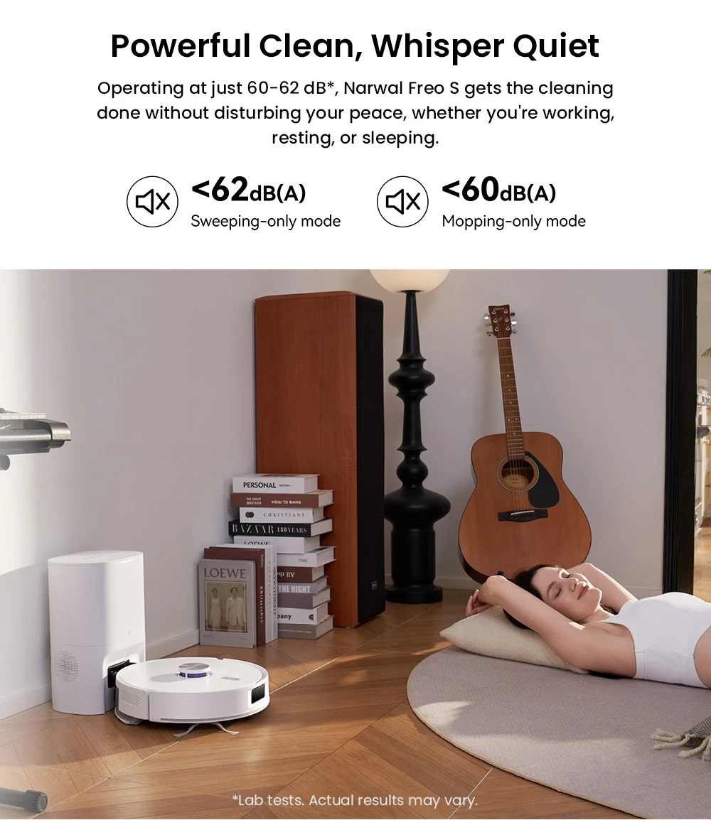 Narwal Narwal Freo S Robot Vacuum and Mop, Auto Dust Collection, 8000Pa Suction, Smart Navigation & Voice Control