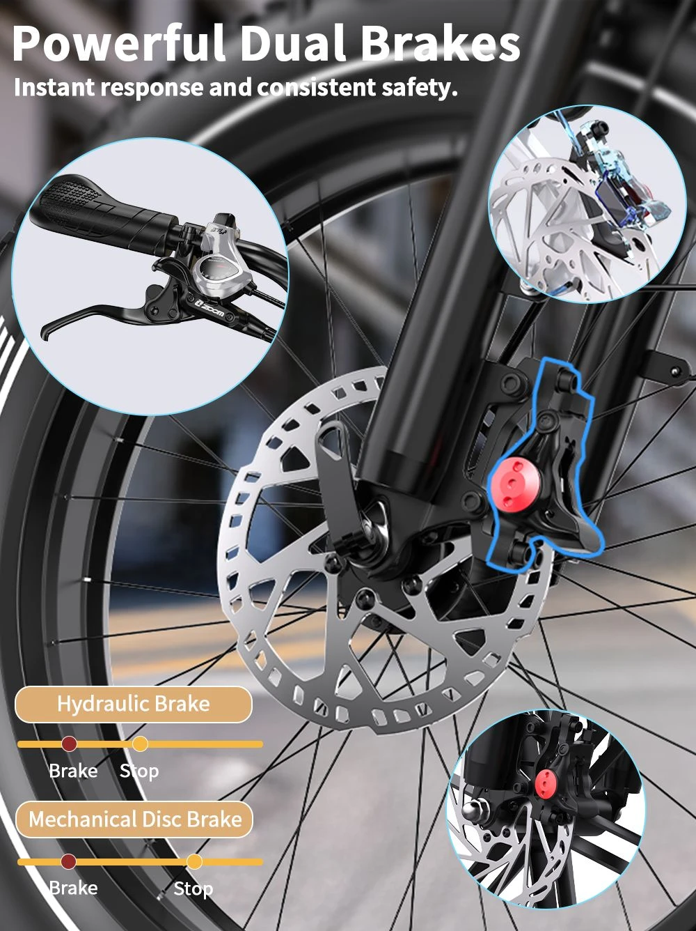 Onesport W77 Electric Bike, 500W Motor, 48V 18Ah Battery, 20*4 inch Tires, 25km/h Max Speed, 90km Range, Hydraulic Brake, Dual Suspension, Shimano 7-speed