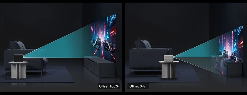 Ultimea Poseidon E100 Projector, 1800 ANSI, Native 1080P, 4K Decoding, Auto Focus & 6D Auto Keystone, Active 3D Image, 10W*2 Dolby Audio, Google TV