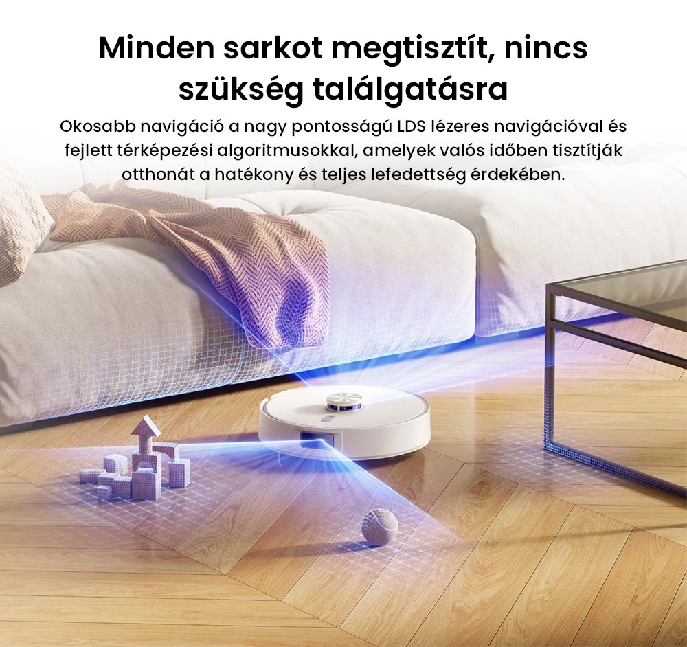 Odkurzacz Narwal Freo S – nie musisz go dotykać przez 180 dni! 7 Jak działa system nawigacji LDS LiDAR w odkurzaczu Narwal Freo S