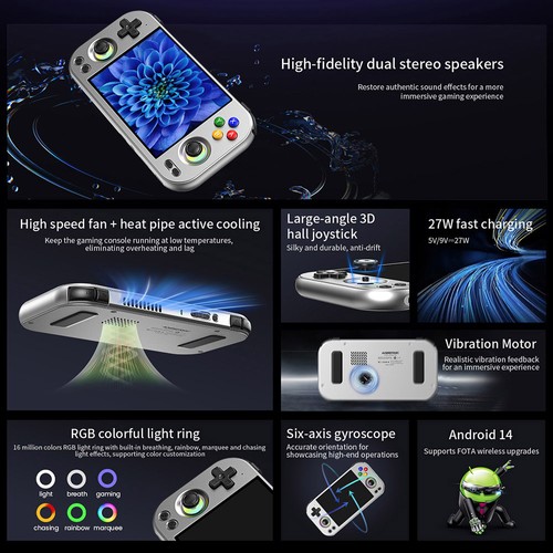 ANBERNIC RG477M AI Game Console 12GB 256GB Silver Blade