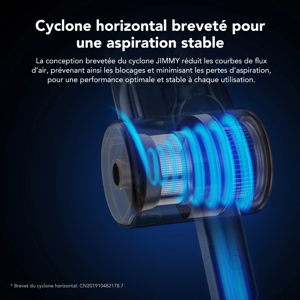 Jimmy H11 Pro Aspirateur sans fil, aspiration 700 W/260 AW, autonomie 90 min, tube flexible, 7 outils de nettoyage, affichage LED, pour tapis/sols durs - Gris foncé