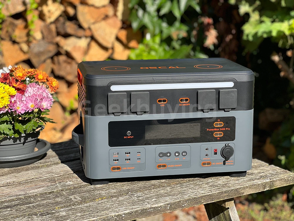 Blackview Oscal PowerMax 2400 Pro Portable Power Station, 2016Wh 2400W Outdoor Generator, 3500+ Cycles LiFePO4, Dual Speakers, 1.2H Fast Charge, Smart APP