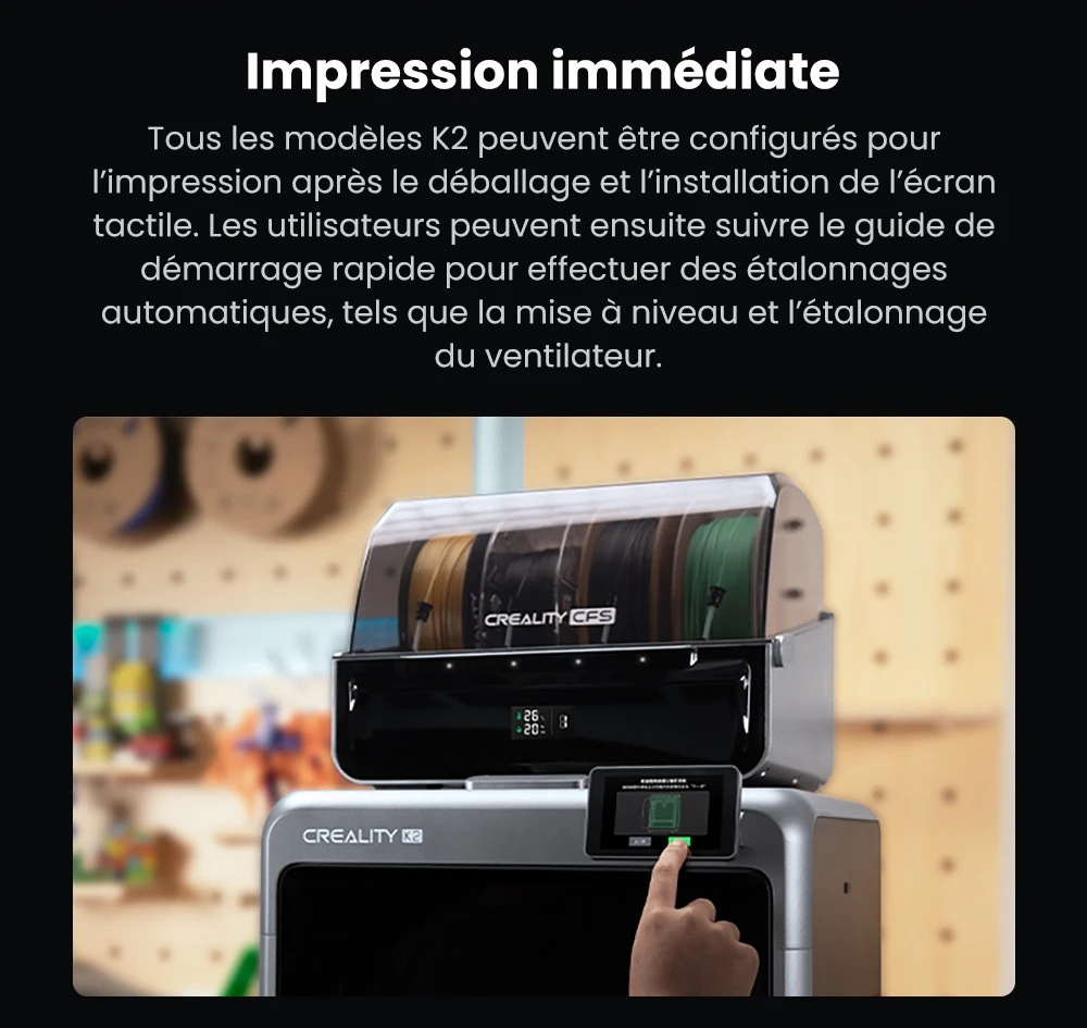 Creality K2 Combo Imprimante 3D, système CFS, 260*260*260mm