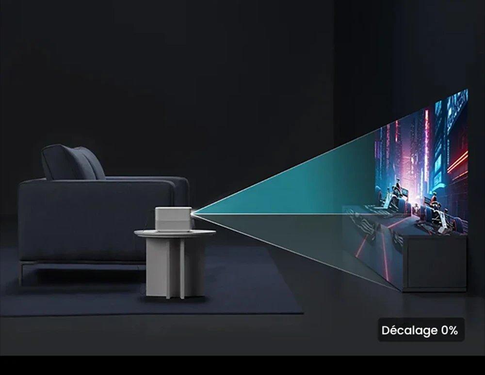 Ultimea Poseidon E100 Projecteur, 1800 ANSI, 1080P natif, décodage 4K, mise au point automatique et correction keystone 6D, image 3D active, Intervenants 10W*2, Google TV