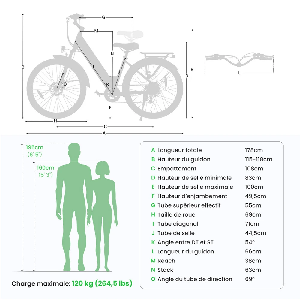 Touroll J1 Pro Vélo électrique, moteur 250 W, batterie 36 V 15,6 Ah, pneus 27,5 pouces, vitesse maximale 25 km/h, autonomie 100 km, frein à disque hydraulique, suspension avec blocage, Shimano 7 vitesses