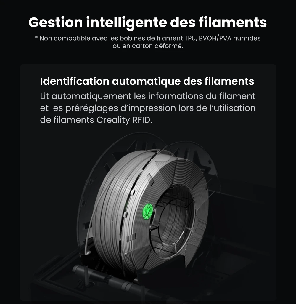 Creality K2 Combo Imprimante 3D, système CFS, 260*260*260mm