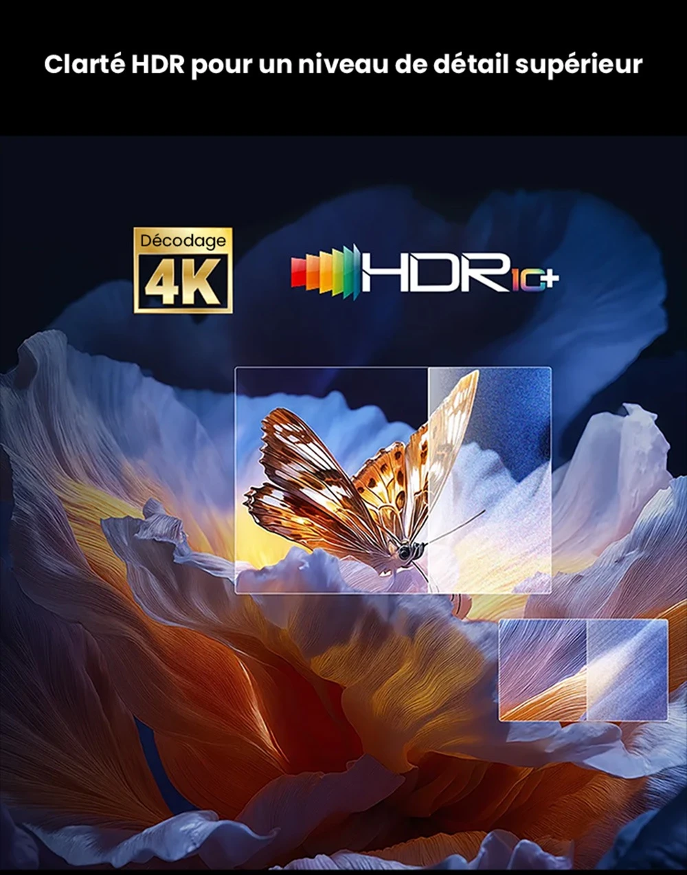 Ultimea Poseidon E100 Projecteur, 1800 ANSI, 1080P natif, décodage 4K, mise au point automatique et correction keystone 6D, image 3D active, Intervenants 10W*2, Google TV