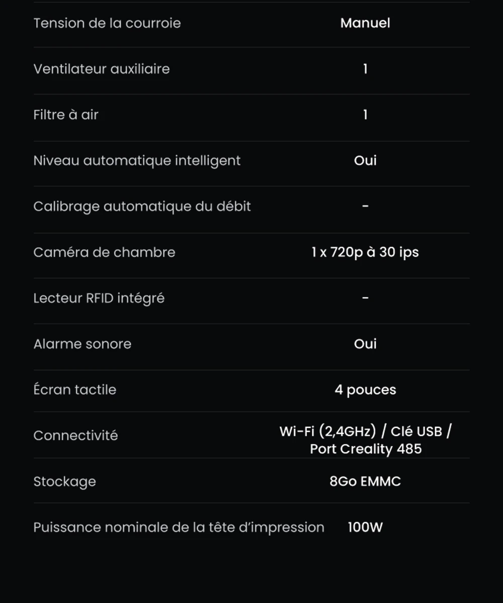 Creality K2 Combo Imprimante 3D, système CFS, 260*260*260mm