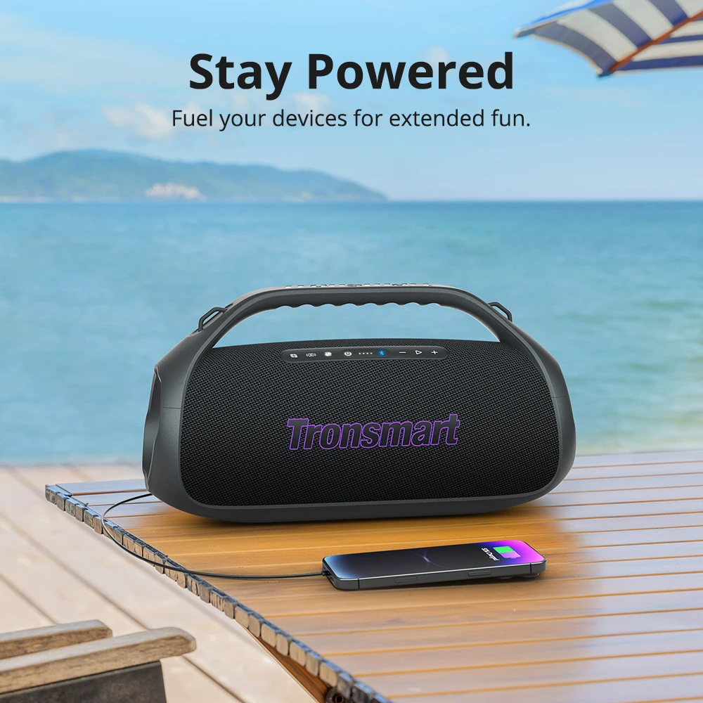 Tronsmart Bang 2:90W 派對揚聲器,電池續航力長達 26 小時 6 Tronsmart Bang 2 便攜式派對音箱 - 黑色