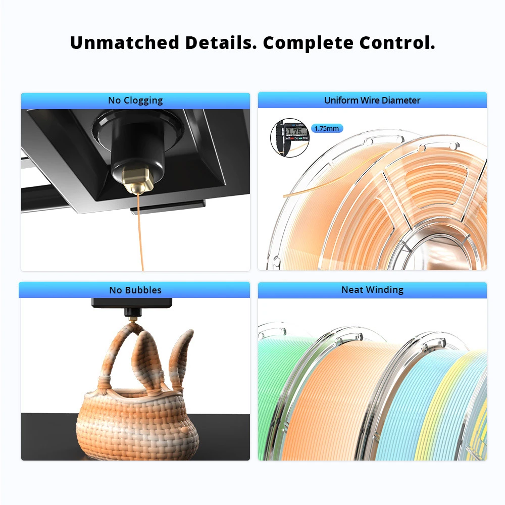 Mecpow Filament PETG haute vitesse, 1kg - Vert-Violet