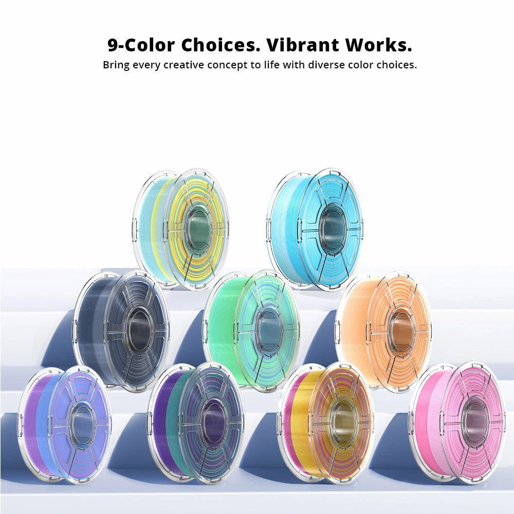 Filament PETG haute vitesse Mecpow, 1 kg - Rose-Blanc