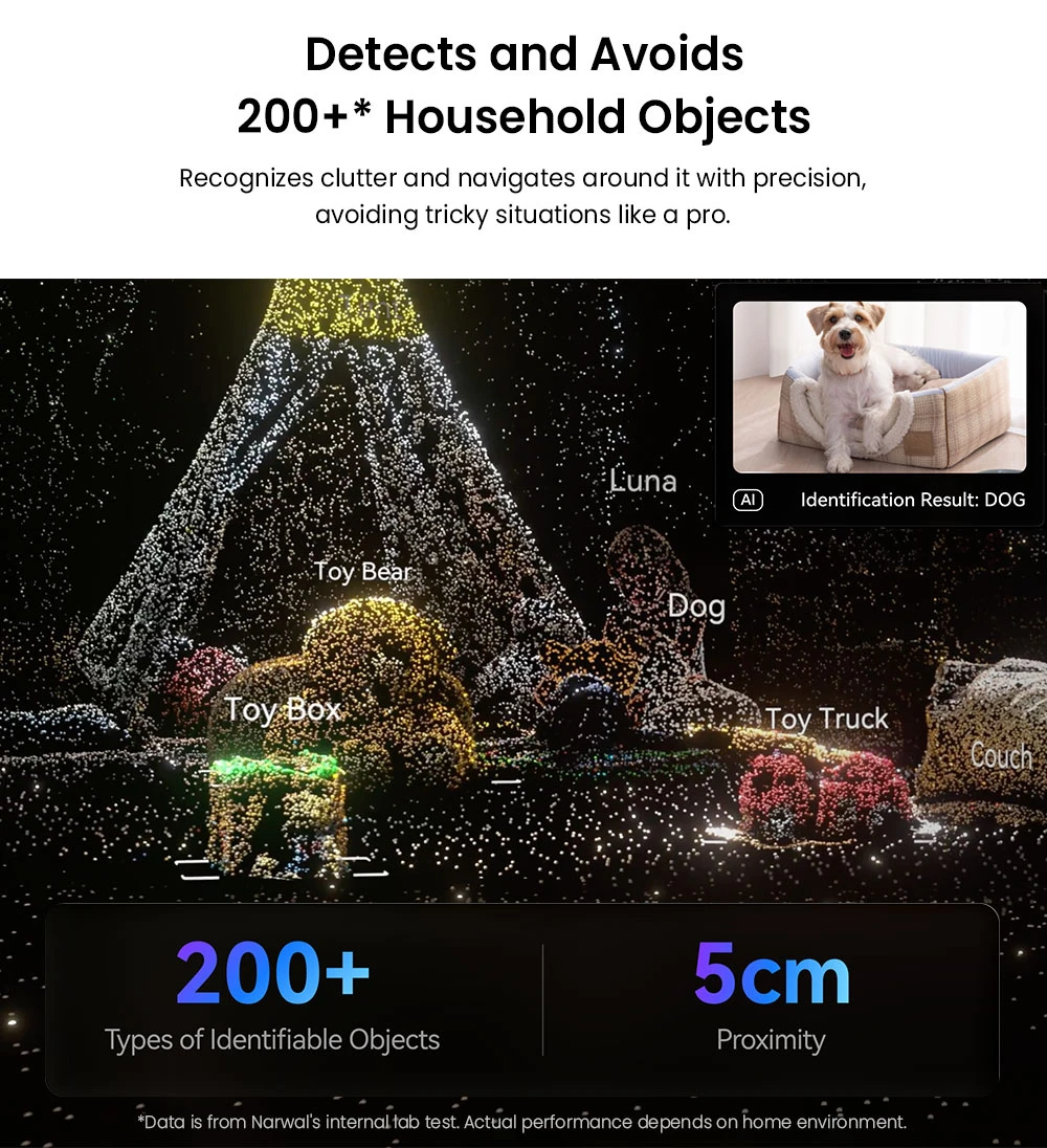 Narwal Freo Flow Ultra Saugroboter, 22000 Pa Saugkraft, Selbstreinigung in Echtzeit, KI-gestützte Hindernisvermeidung, ideal für Tierhaare und Hartböden – Weiß