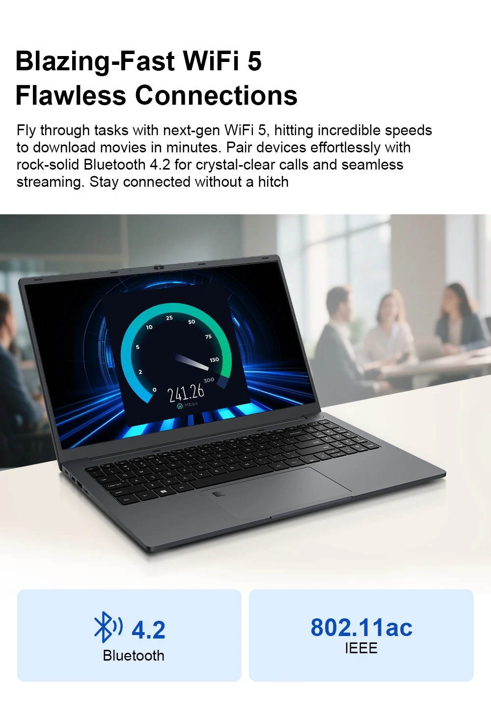 Ninkear A15 Air Laptop, 15.6 inch 1920*1080 Screen, AMD Ryzen 5 3500U 8 Cores Max 3.7GHz, 16GB RAM 512GB SSD, WiFi 5, 1* Full-featured Type-C, 2*USB3.0, 1*USB2.0, 1*HDMI, 1*RJ45, 1*Micro SD, 1*Audio Jack, 180° Opening and Closing, Fingerprint Unlock