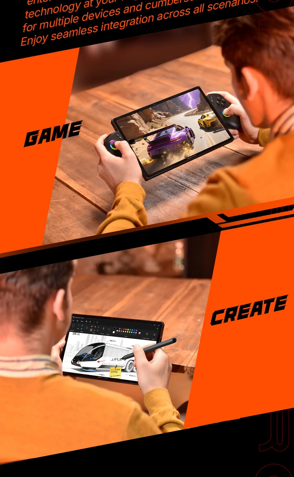 One Netbook OneXPlayer X1 Air Portable 3-in-1 Gaming PC, Intel Core Ultra 7 258V 8 Cores Max 4.8GHz, 10.95 inch 2560*1600 120Hz Screen, 32GB LPDDR5X RAM 1TB SSD, Facial & Fingerprint Unlock, 2*USB4.0, 1*USB3.2, 1*TF Card, 1*Mini SSD Slot - EU Plug