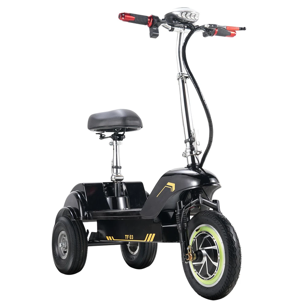 TWOFISH TF03 Electric Scooter with Removable Seat, 350W Motor, 48V 15Ah Battery, Front 12 inch & Rear 10 inch Tires, 28km/h Max Speed, 30km Range, Disc Brakes, Front Spring Suspension