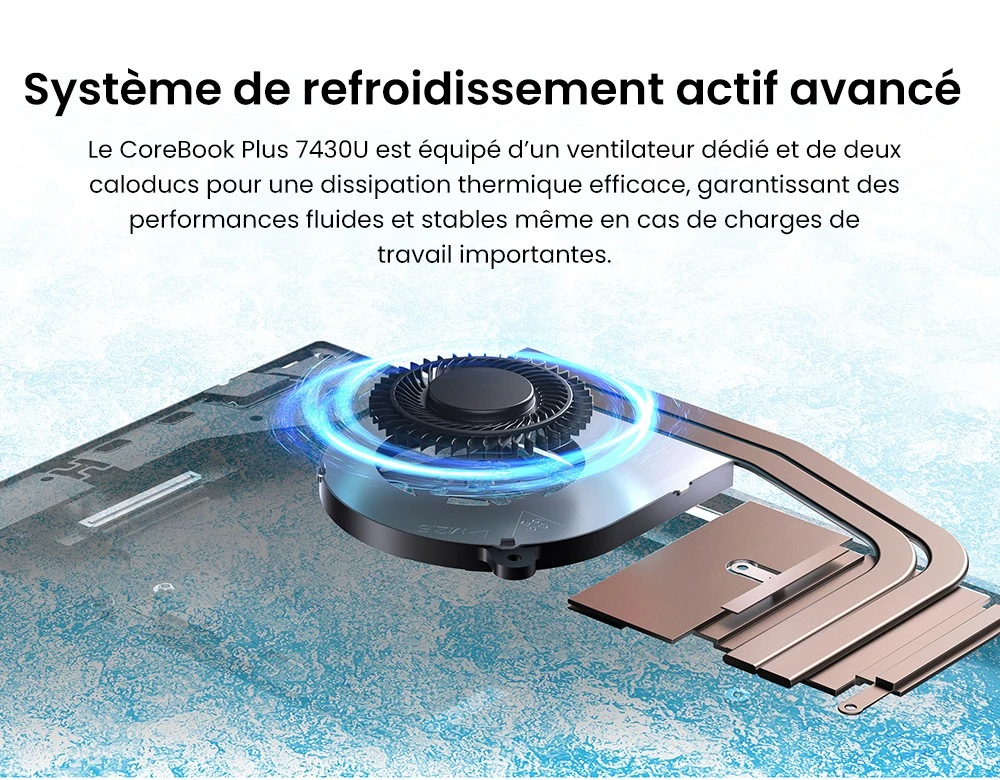 Ordinateur portable CHUWI CoreBook Plus, écran IPS 16 pouces 1920 x 1200, AMD Ryzen 5 7430U 6 cœurs cadencé à 4,3 GHz maximum, 16 Go de RAM, 512 Go de SSD, Wi-Fi 6, Bluetooth 5.2, 2 ports Type-C complets, 2 ports USB 3.2, 1 port USB 2.0, 1 emplacement pour carte TF, 1 port HDMI, 1 port RJ45, 1 port audio