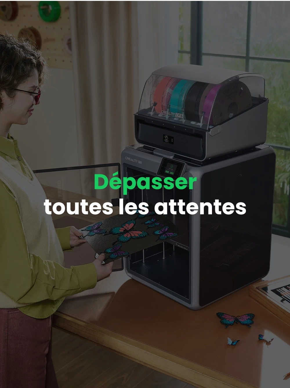 Creality K2 Combo Imprimante 3D, système CFS, 260*260*260mm