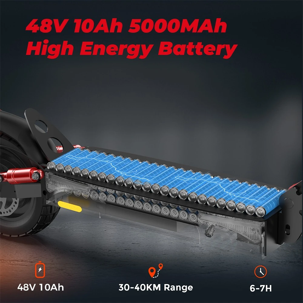 iScooter iX3 faltbarer Elektroroller, 10 Zoll Luftreifen, 800W Motor, 10Ah Akku, 40 km/h Höchstgeschwindigkeit, 40 km maximale Reichweite, einstellbare Lenkerhöhe, App-Steuerung