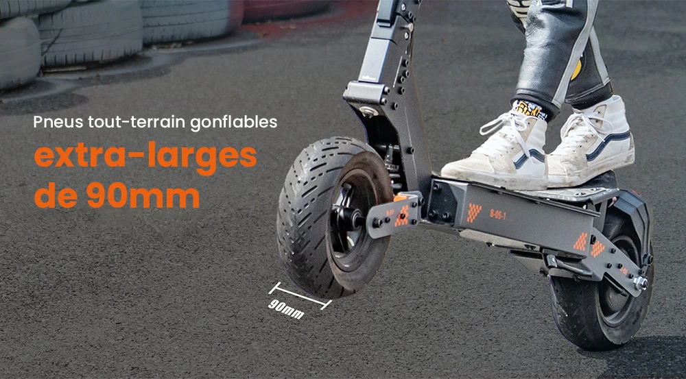 KuKirin G4 Trottinette électrique, moteur 2 x 1 000 W, batterie 60 V 20 Ah, pneus 11 pouces, vitesse maximale 70 km/h, autonomie 75 km, freins à disque avant et arrière, amortisseur à quatre bras