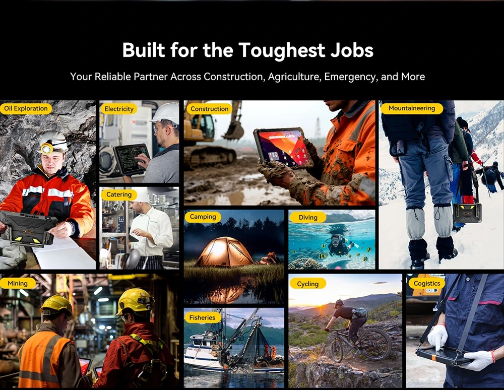 Blackview Active 12 Pro 5G Projector AI Rugged Tablet, 200lm 120 inch 1080P Projection, Android 15, 11 inch 1920*1200 IPS Screen, MT6878 8 Cores, 16GB + 32GB Expansion RAM 1TB ROM, 30000mAh Battery, 120W Fast Charging, 50MP+108MP Camera, WiFi 6E